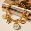 Multi Color Watch Gold Plated Charms Enamel Bracelet For Women Bulk