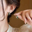 Luxury Gold Plated Panda Bear Green Enamel CZ Crystal Stud Earrings Bulk
