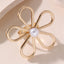 Flower Pearl 18K Gold White Anti Tarnish Adjustable Ring Women Bulk
