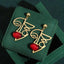 Red Abstract face Gold Plated Dangler Earrings For Women Bulk