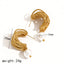 18K Gold Silver Pearl Stainless Steel Anti Tarnish Hoop Earrings Bulk