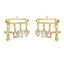 Pink Blue Safety Pin Cross Charm Gold Copper Drop Earrings For Women Bulk
