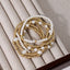 Multi Layer Gold Plated White Pearl Beads Copper Bracelet For Women Bulk