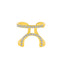 18K Gold CZ Anti Tarnish Exquisite Open Free Size Nail Ring Bulk