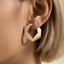 Gold Geometric Hexagon Hoop Earrings For Women Bulk
