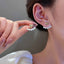 White Heart Gold Plated Pearl Alloy Stud Earrings For Women Wholesale