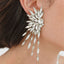 Sparkle Solitaire Rhinestone Silver Dangler Earring For Women