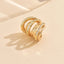Multi Layer Gold Silver Plated CZ Copper Single Ear Cuff Earrings Bulk