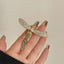Dragonfly 18K Gold Crystal Cubic Zirconia Free Size Ring Women Bulk