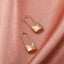 Bulk Modern Lock Shape Gold Silver Plated Plain Alloy Hoop Earrings