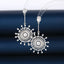 Luxury Snowflake Silver Plated CZ Anti Tarnish Copper Drop Earrings Bulk