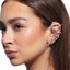 Geometric Rhinestones CZ 18K Gold Silver Ear Clips Earring Pair Bulk