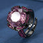 Rose Pink Purple Solitaire CZ Anti Tarnish Adjustable Ring Bulk