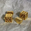Square Filigree 18K Gold Silver Anti Tarnish Stud Earring Women Bulk