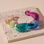 Wave Acrylic Rainbow Transparent Cuff Bracelet For Women Bulk