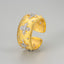 Designer Floral CZ Dual Tone Gold Silver Plated Copper Cocktail Ring Bulk
