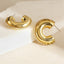 18K Gold Silver Cubic Zirconia Stainless Steel Hoop Earring Women Bulk