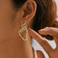 Hand Heart Black Silver 18K Gold Anti Tarnish Dangler Earring Bulk