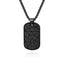 Zig Zag Dog Tag Black Stainless Steel Anti Tarnish Pendant Chain Bulk