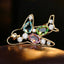 Modern Aircraft Style Gold Plated Multi Color Crystal Copper Brooch Bulk