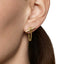 Modern Knot Bar Gold CZ Anti Tarnish Stainless Steel Drop Earrings Bulk