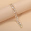 Bulk Triple Row Baguette & Round Gold Silver Plated CZ Copper Bracelet