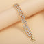 Bulk Luxury Triple Row Marquise Gold Silver Plated CZ Copper Bracelet