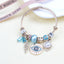 Bulk Blue Flower Evil Eye Gold CZ Pearl Stainless Steel Cuff & Kada