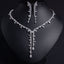 Wholesale Eternity CZ Silver Anti Tarnish Copper Necklace Set