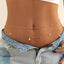 Double Layer With Turquoise Bead & Gold Charms Waist Chain For Women Bulk