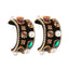 18K Gold Plated White Black Multi Gemstone CZ Pearl Hoop Earring Bulk