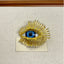 Eyelash Evil Eye Blue 18K Gold Cubic Zirconia Adjustable Ring Bulk