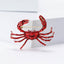 Red Crab Gold Plated Rhinestone Brooch For Women Bulk