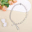 Premium Silver Tone Teardrop CZ Copper Necklace Combo Set Wholesale