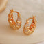 18K Gold Cubic Zirconia Anti Tarnish Hoop Bali Earring For Women Bulk