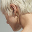Open C-Hoop Dual Tone Gold Silver Stainless Steel Stud Earrings Bulk