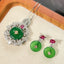 Green Pink White Silver CZ Anti Tarnish Pendant Earring Bulk