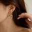 Gold Silver Elegant Interlocking Stainless Steel Hoop Earrings Women Bulk