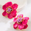 Flower Floral Enamel 18K Gold Multicolour Stud Earring For Women Bulk