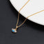 Turkish Evil Eye Blue Enamel Necklace Pendant Chain Bulk