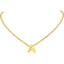 Initial Alphabet Gold Letter A Necklace Pendant Chain Bulk
