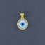 Evil Eye Mother Of Pearl Zirconia Gold Pendant Charm Bulk