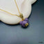Purple teddy Gold plated Stainless steel Pendant chain For women