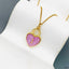 Heart Lock Brass Green Gold Pendant Chain Necklace For Women Bulk