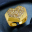 Heart Love Baguette Round Cubic Zirconia 18K Gold Open Back Ring Bulk