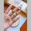 Baguette CZ Crystal Green 18K Gold Anti Tarnish Adjustable Ring Bulk