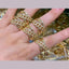Curb Chain Cubic Zirconia 18K Gold Anti Tarnish Adjustable Ring Bulk