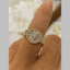 Round Baguette CZ 18K Gold Anti Tarnish Adjustable Band Ring Bulk
