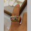 Studded Crystal Multi 18K Gold Anti Tarnish Adjustable Band Ring Bulk