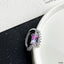 Blue Pink Crystal Multi Silver Anti Tarnish Free Size Ring Women Bulk